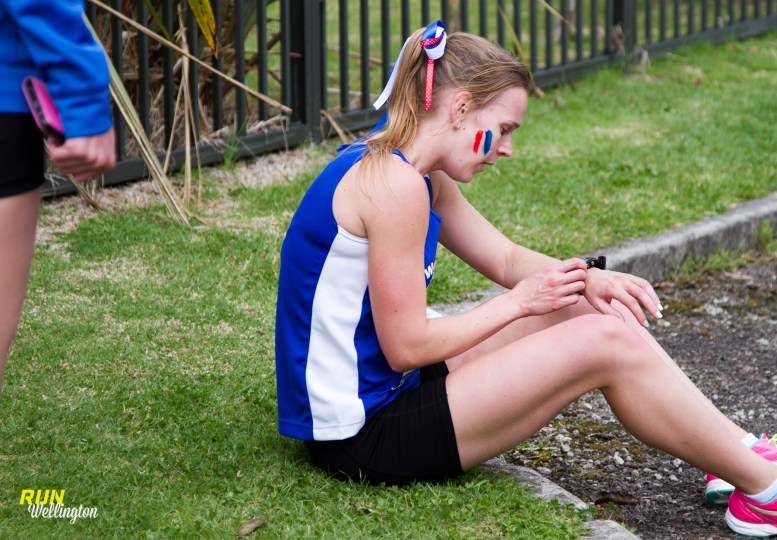 Melissa after finishing Leg 5 strongly for Wellington Harriers Senior Women's A Team